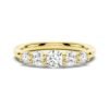 Five-stone ring with shared prong diamond-style setting