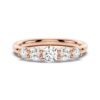 Rhodium-finished sterling silver ring with slim profile