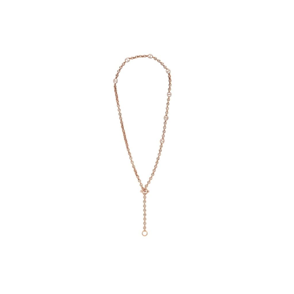 925 Sterling Silver 5MM Open Link Necklace Seven 10MM Links Diamond