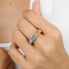 925 Sterling Silver 6.54 CTW Multi Sapphire Eternity Band Ring - Image 4