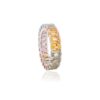 925 Sterling Silver 6.54 CTW Multi Sapphire Eternity Band Ring - Image 6