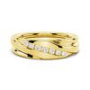 925 Sterling Silver 6.5MM Diamond Men Wedding Band - Image 2