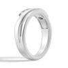 925 Sterling Silver 6.5MM Diamond Men Wedding Band - Image 4