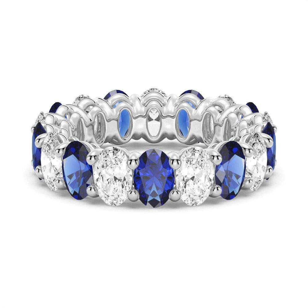 925 Sterling Silver 6.6CT. White Sapphire Band