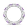 925 Sterling Silver 6.6CT. White Sapphire Green Band - Image 16