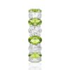 925 Sterling Silver 6.6CT. White Sapphire Green Band - Image 24