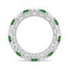925 Sterling Silver 6.6CT. White Sapphire Green Band - Image 4