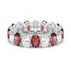 925 Sterling Silver 6.6CT. White Sapphire Green Band - Image 9