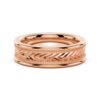 925 Sterling Silver 6MM Arrow Pattern Minimalist Men Wedding Band - Image 3