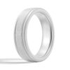 925 Sterling Silver 6MM Brushed Finish Men Wedding Band - Image 4