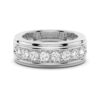 925 Sterling Silver 6MM Channel Set Diamond Men Wedding Band