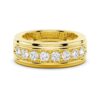 925 Sterling Silver 6MM Channel Set Diamond Men Wedding Band - Image 2