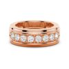 925 Sterling Silver 6MM Channel Set Diamond Men Wedding Band - Image 3