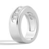 925 Sterling Silver 6MM Channel Set Diamond Men Wedding Band - Image 4