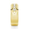 925 Sterling Silver 6MM Channel Set Diamond Men Wedding Band - Image 9