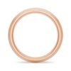 Simple sterling silver wedding band with polished rhodium finish