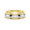 925 Sterling Silver 6MM Minimalist Two Tone Men Wedding Band