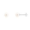 925 Sterling Silver 6MM Solitaire Freshwater Cultured Pearl Stud Earrings