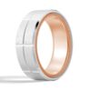 925 Sterling Silver 7.5MM Modern Design Men's Band - Image 4