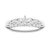 925 Sterling Silver 7 Stone Pear Shaped and Round Diamond Anniversary Wedding Band