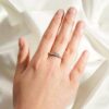 925 Sterling Silver 7 Stone Pear Shaped and Round Diamond Anniversary Wedding Band - Image 13