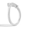 925 Sterling Silver 7 Stone Pear Shaped and Round Diamond Anniversary Wedding Band - Image 4