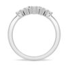 925 Sterling Silver 7 Stone Pear Shaped and Round Diamond Anniversary Wedding Band - Image 6