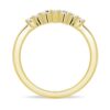925 Sterling Silver 7 Stone Pear Shaped and Round Diamond Anniversary Wedding Band - Image 9