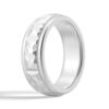 925 Sterling Silver 7MM Two Tone Hammered Men Wedding Band - Image 10