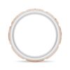 925 Sterling Silver 7MM Two Tone Hammered Men Wedding Band - Image 6