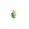 Distinctive leaf-shaped brooch with detailed gemstone finish