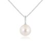 925 Sterling Silver 8MM Classic Freshwater Cultured Pearl Solitaire Pendant