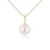 925 Sterling Silver 8MM Classic Freshwater Cultured Pearl Solitaire Pendant - Image 2