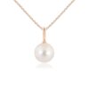 925 Sterling Silver 8MM Classic Freshwater Cultured Pearl Solitaire Pendant - Image 3