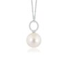 925 Sterling Silver 8MM Classic Freshwater Cultured Pearl Solitaire Pendant - Image 4