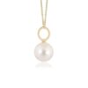 925 Sterling Silver 8MM Classic Freshwater Cultured Pearl Solitaire Pendant - Image 5