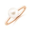 925 Sterling Silver 8MM Classic Freshwater Cultured Pearl Solitaire Ring - Image 3