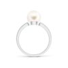 925 Sterling Silver 8MM Classic Freshwater Cultured Pearl Solitaire Ring - Image 4