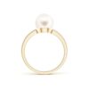 925 Sterling Silver 8MM Classic Freshwater Cultured Pearl Solitaire Ring - Image 5