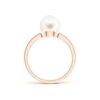 925 Sterling Silver 8MM Classic Freshwater Cultured Pearl Solitaire Ring - Image 6