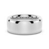 Classic 925 sterling silver men wedding band with flat surface
