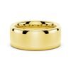 Men wedding band with high polished finish and clean profile