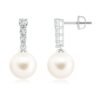 925 Sterling Silver earrings with 8mm freshwater cultured pearls