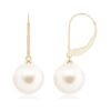 8mm freshwater cultured pearl earrings with peg setting