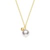 925 Sterling Silver 8MM Freshwater Cultured Pearl Necklace Charm