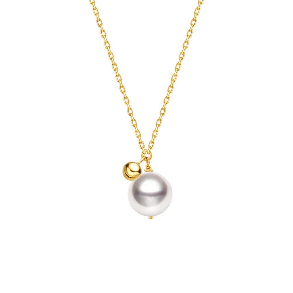925 Sterling Silver 8MM Freshwater Cultured Pearl Necklace Charm