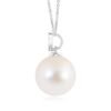 Elegant pearl pendant featuring a charming heart-shaped bale