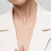 925 Sterling Silver 8MM Freshwater Cultured Pearl Pendant Trio Diamond - Image 7