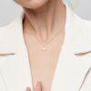 Timeless round pearl pendant with a streamlined V bale