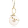 925 Sterling Silver 8MM Freshwater Cultured Pearl Spiral Diamond Pendant Accent - Image 4